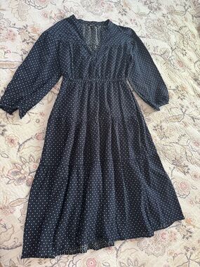 Madewell Midi Dress - Women's V-Neck Tiered Dress